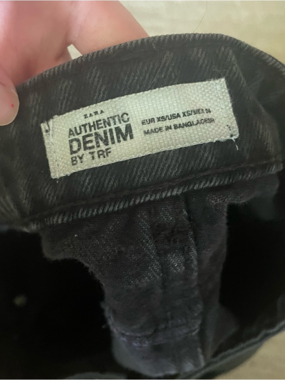 Zara Black Denim High Rise Mini Skirt - Picture 5 of 6